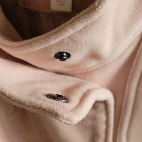 Xhilaration Women's Double-Breasted Pea Coat in Blush Pink - Picture 3 of 12